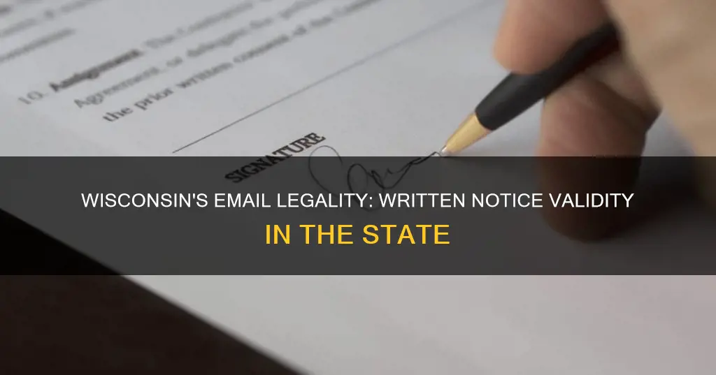 does email constitute written notice in wisconsin
