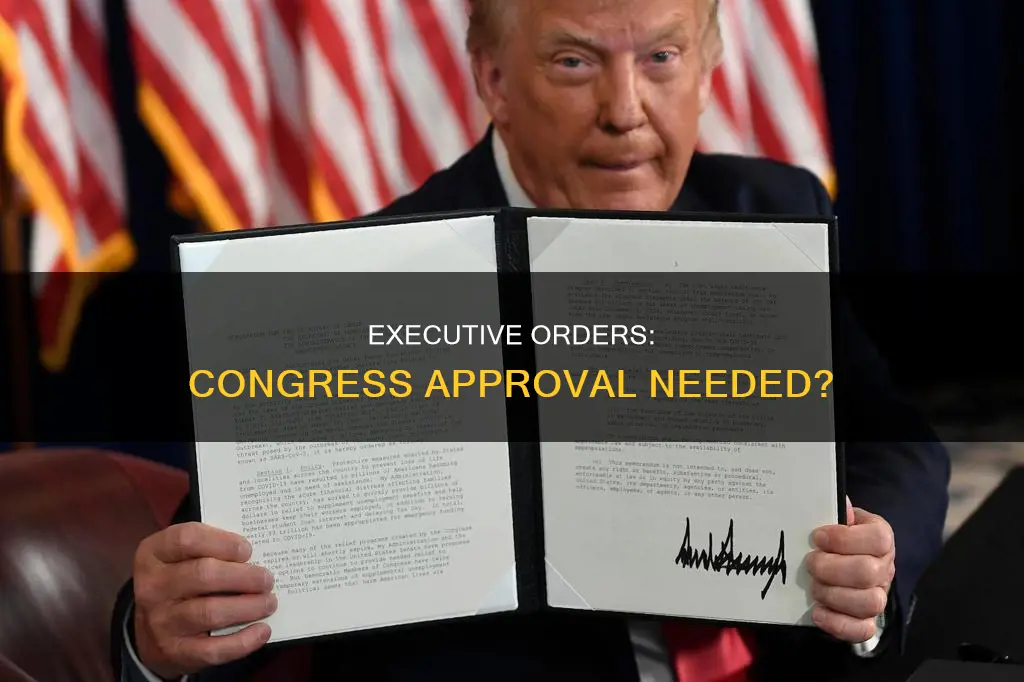 does executive orders have to be approved by congress