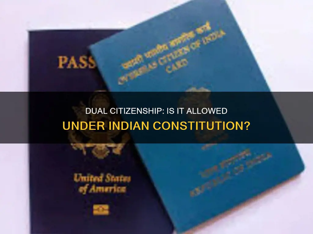 does indian constitution allow dual citizenship
