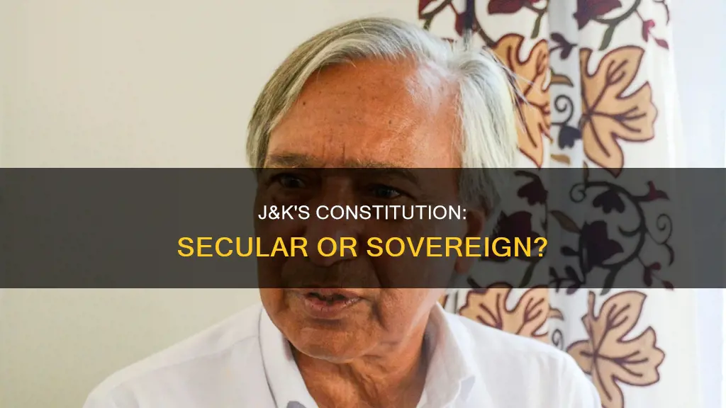 does j&k has its own constitution secular