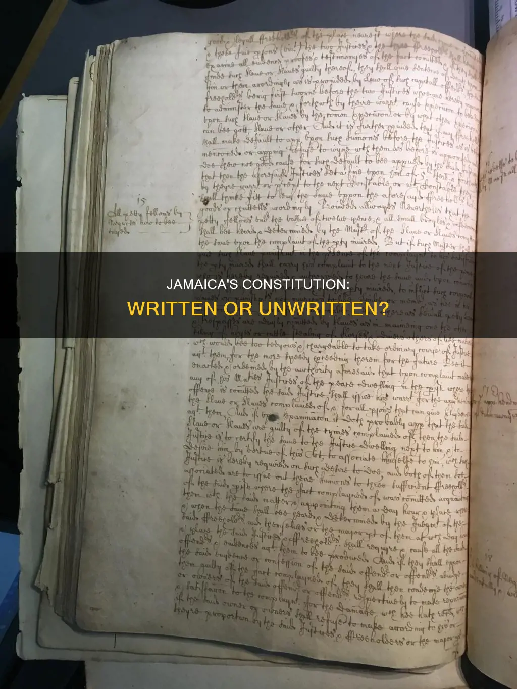 does jamaica have a written constitution
