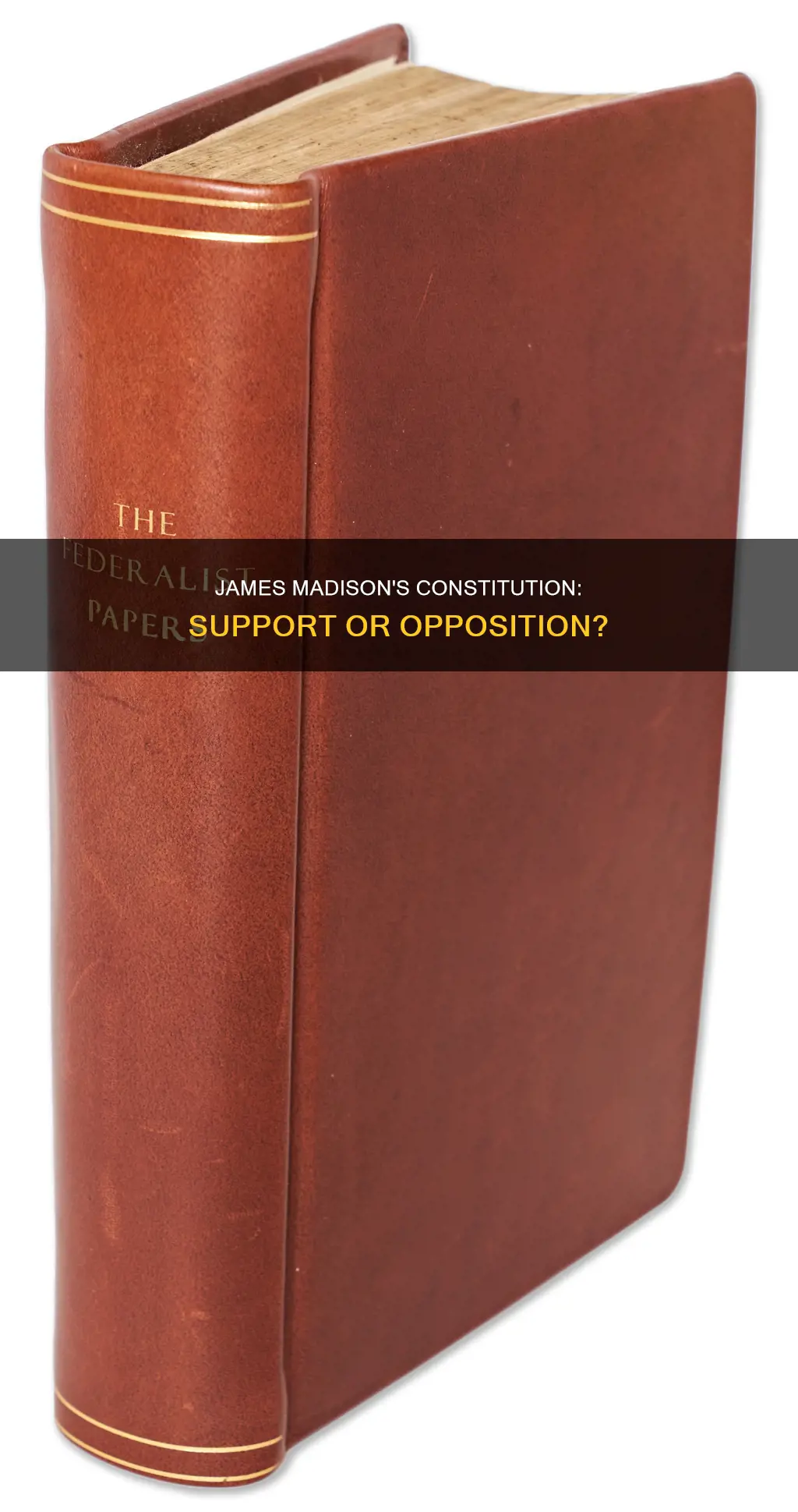 does james madison support or oppose the constitution