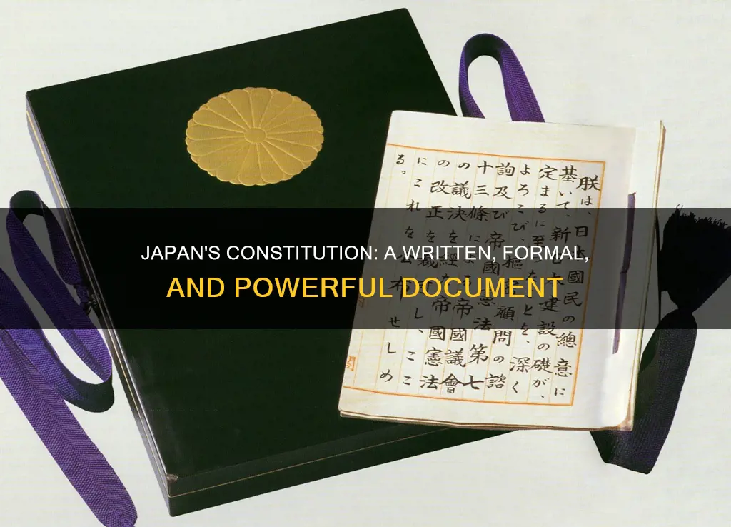 does japan have a formal written constitution