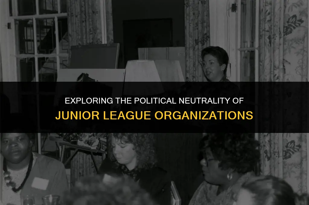 does junior league have a political affiliation
