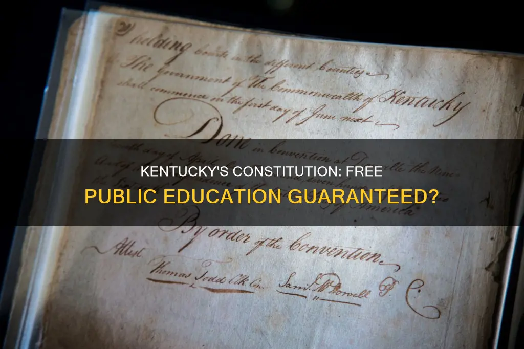does kentucky guarantee free public education in constitution