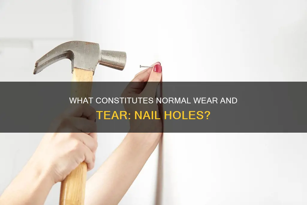 does nail holes constitute normal wear and tear