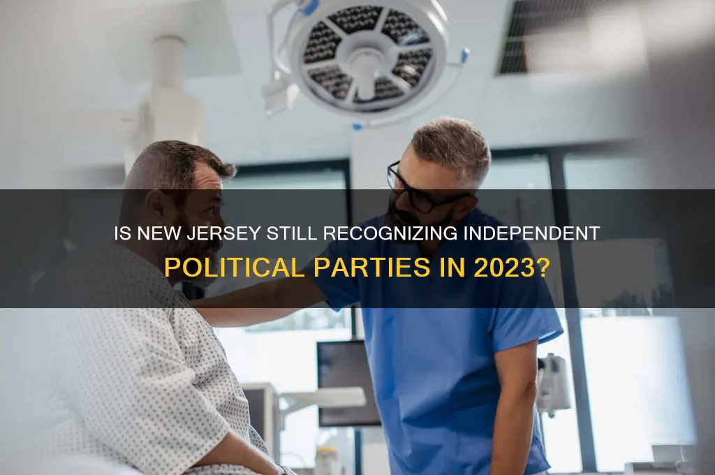 does nj recognize independent political party anymore