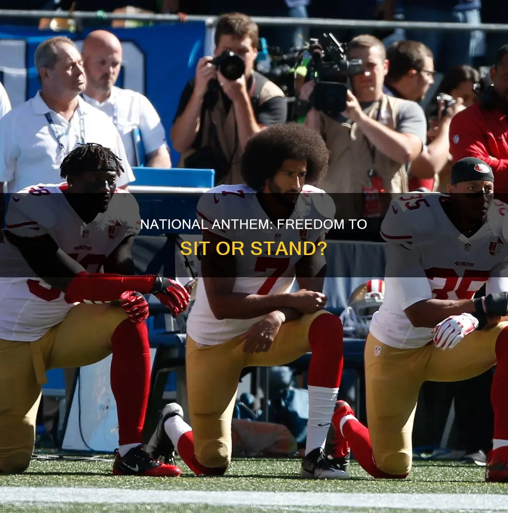 does not standing for the national anthum violate the constitution