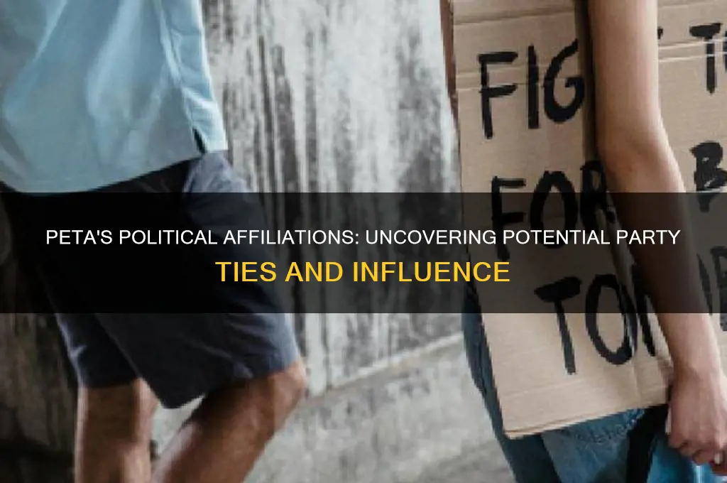 does peta have ties with a political party