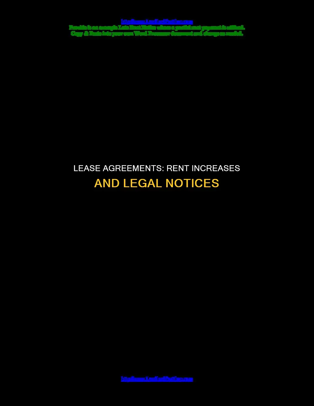 does prospective lease constitute notice of raising rent