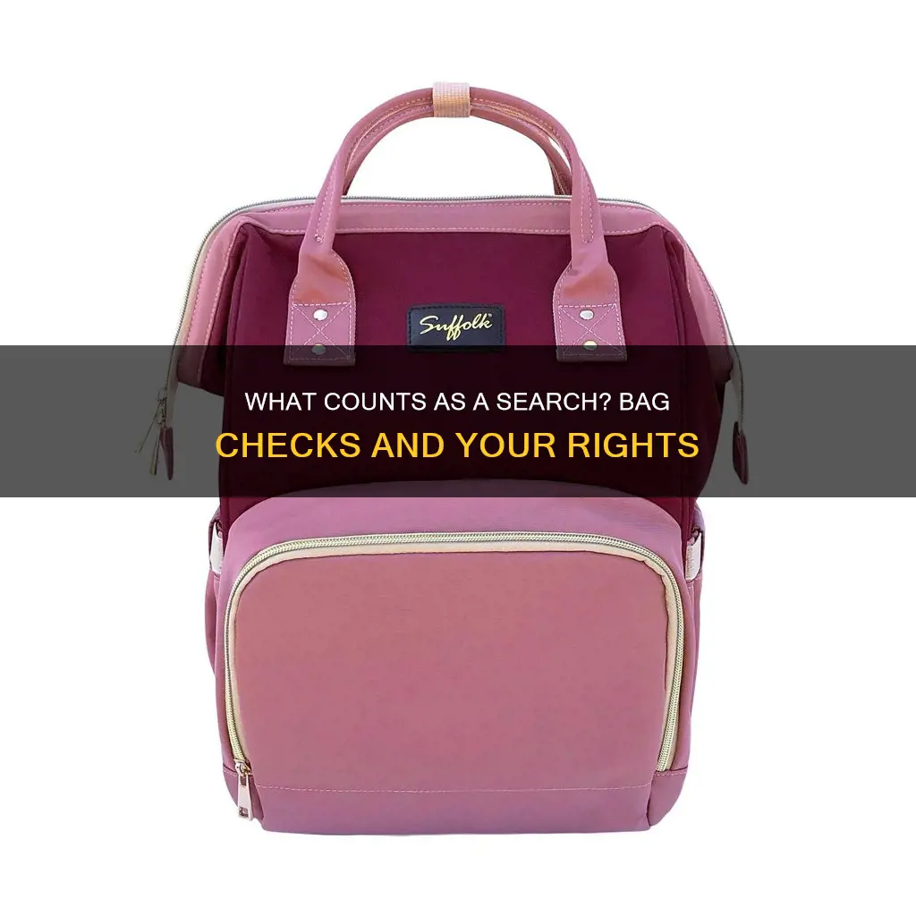does reaching into a bag constitute a search