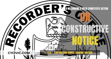 Deed Recording: Actual or Constructive Notice?
