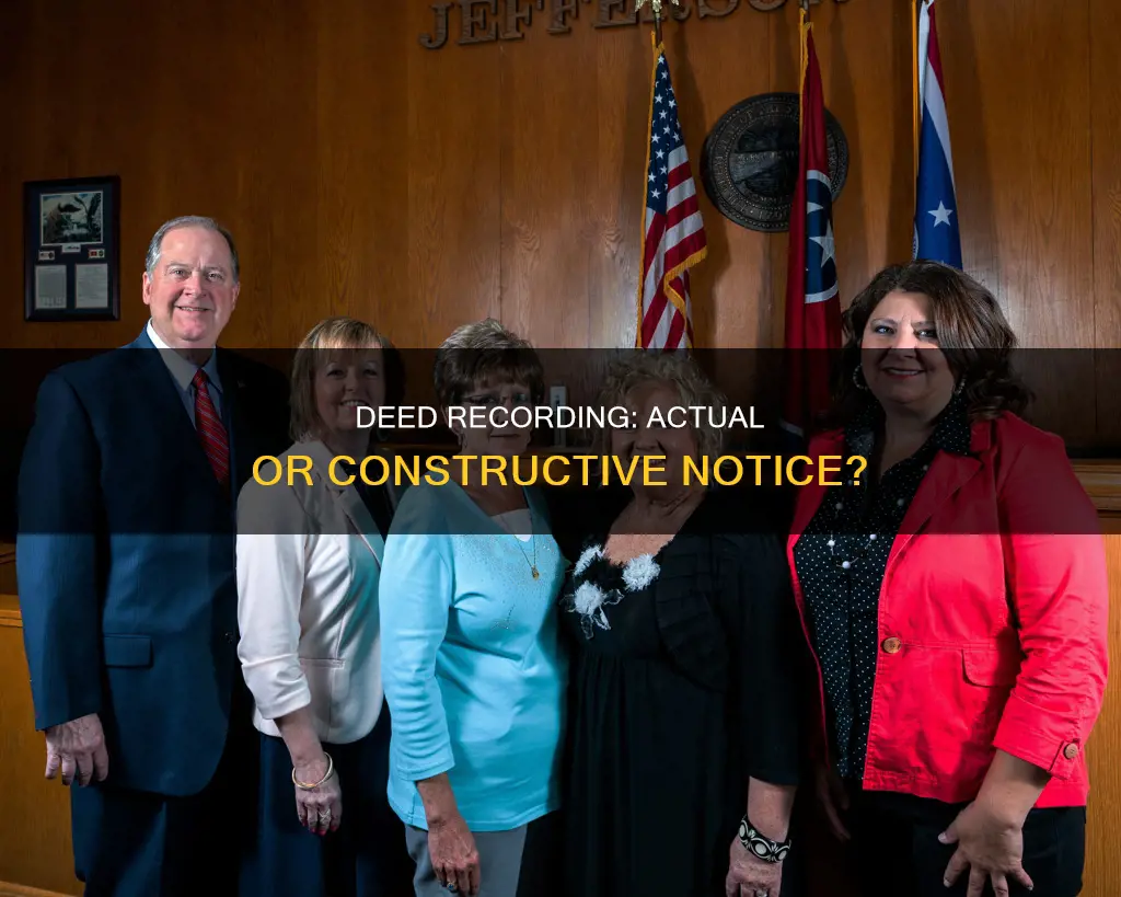 does recording a deed constitute actual or constructive notice