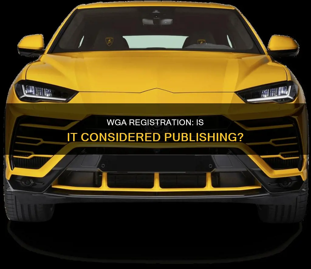 does registering with the wga constitute publishing it