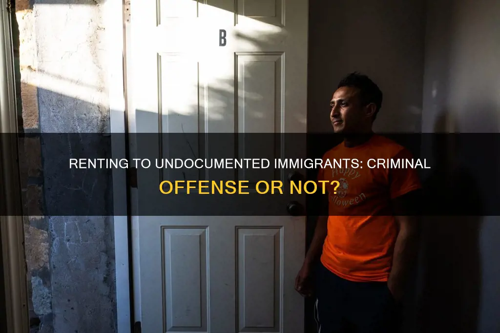 does renting to an illegal immigrant constitute a crime