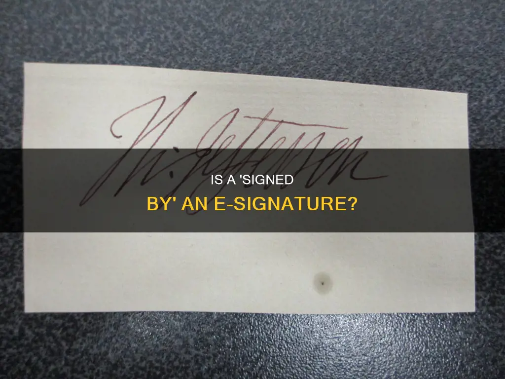 does signed by constitute electronic signature