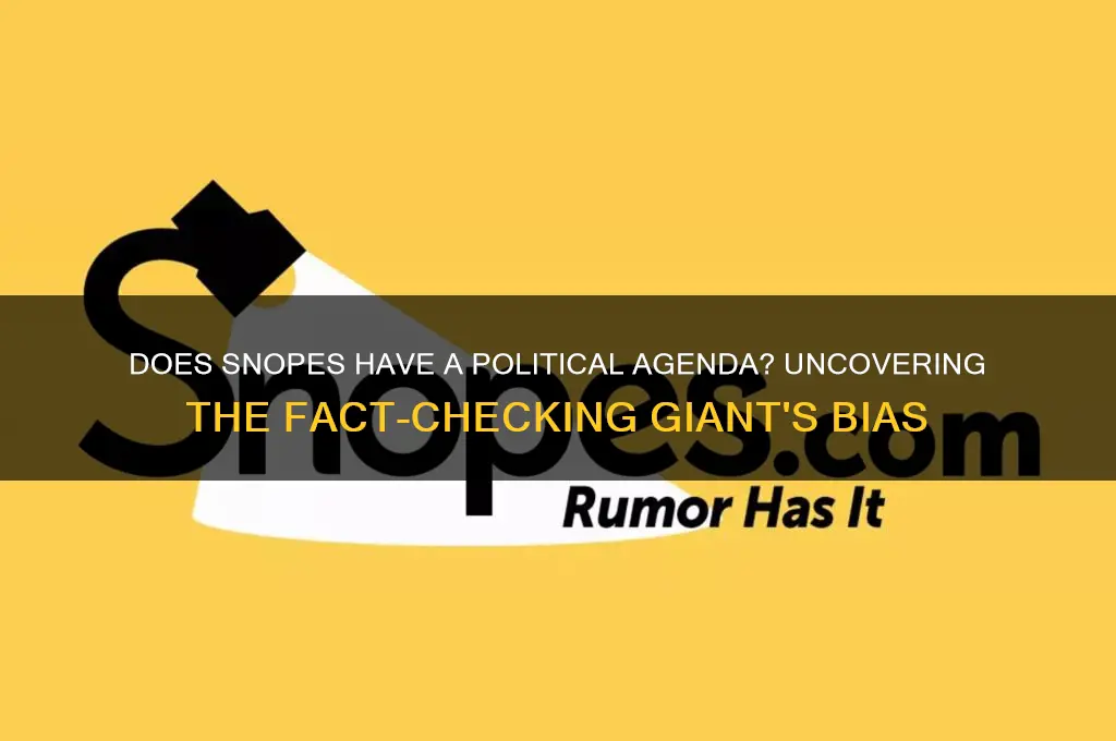 does snopes have political agenda