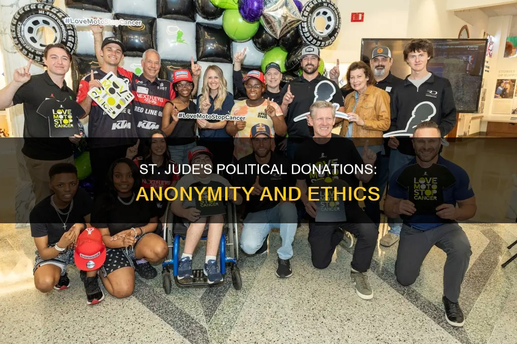 does st judes donate to political campaign anonymously