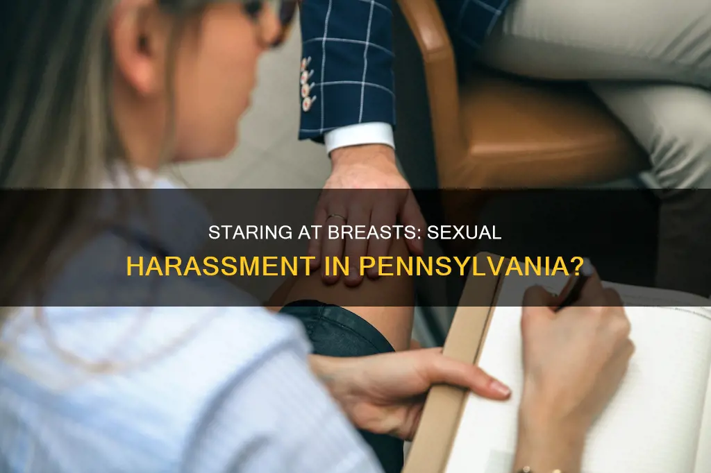 does staring at breasts constitute sexual harassment in pa