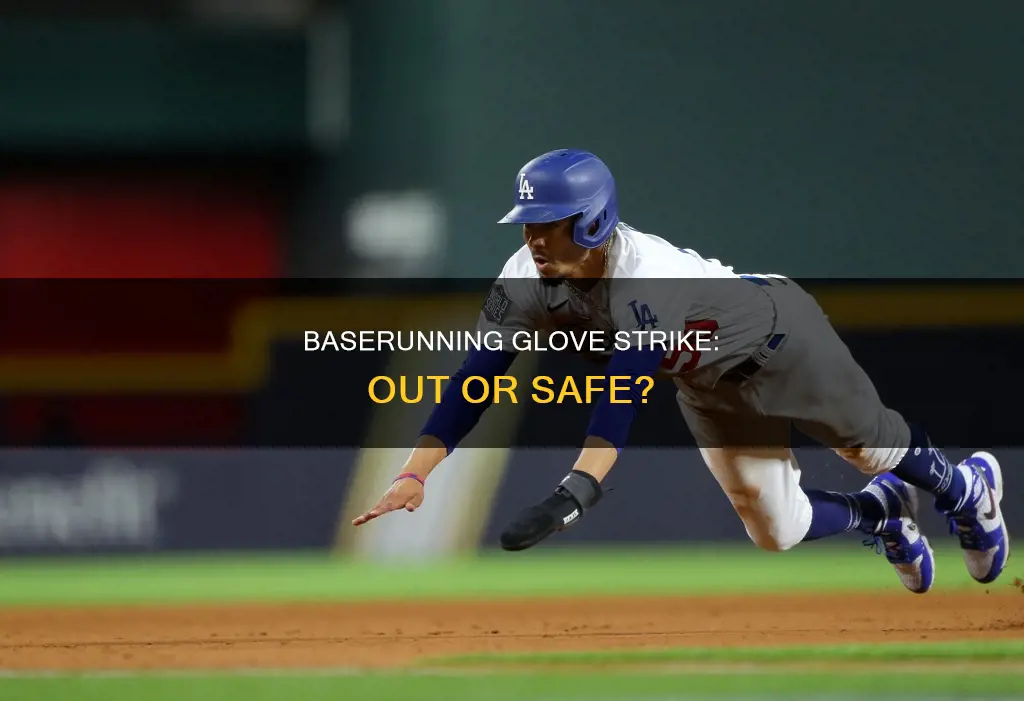 does striking the baserunning glove constitute a batter being hit