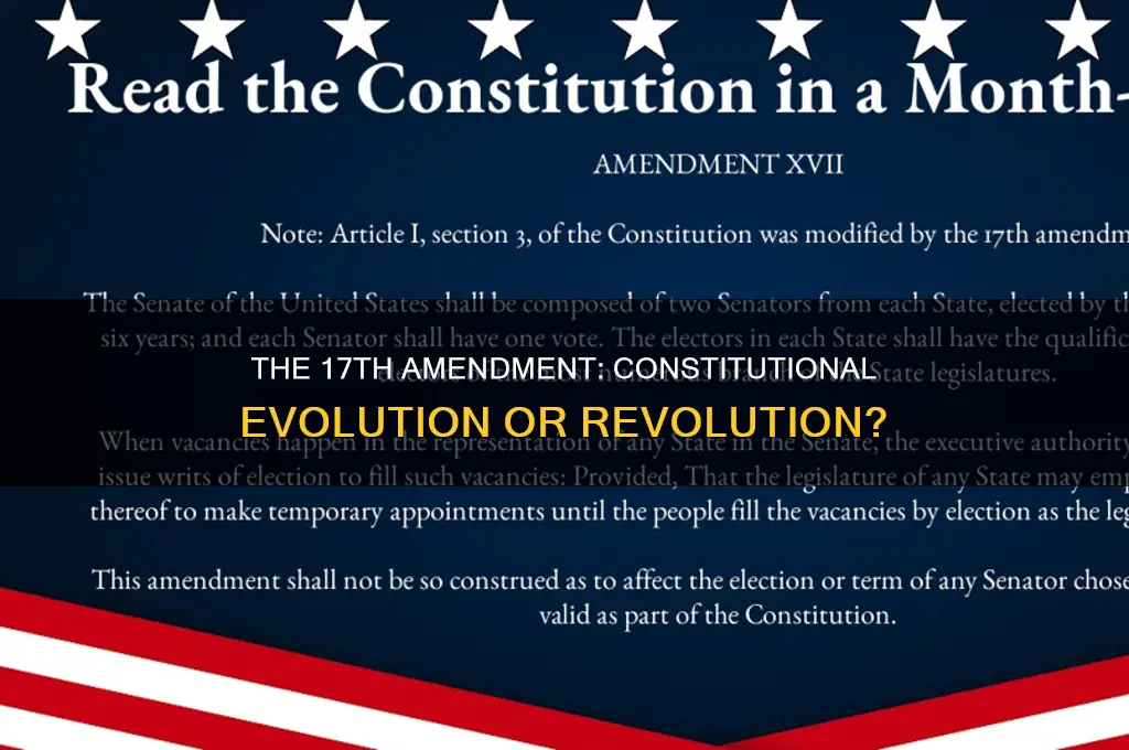 does the 17th amendment change the constitution