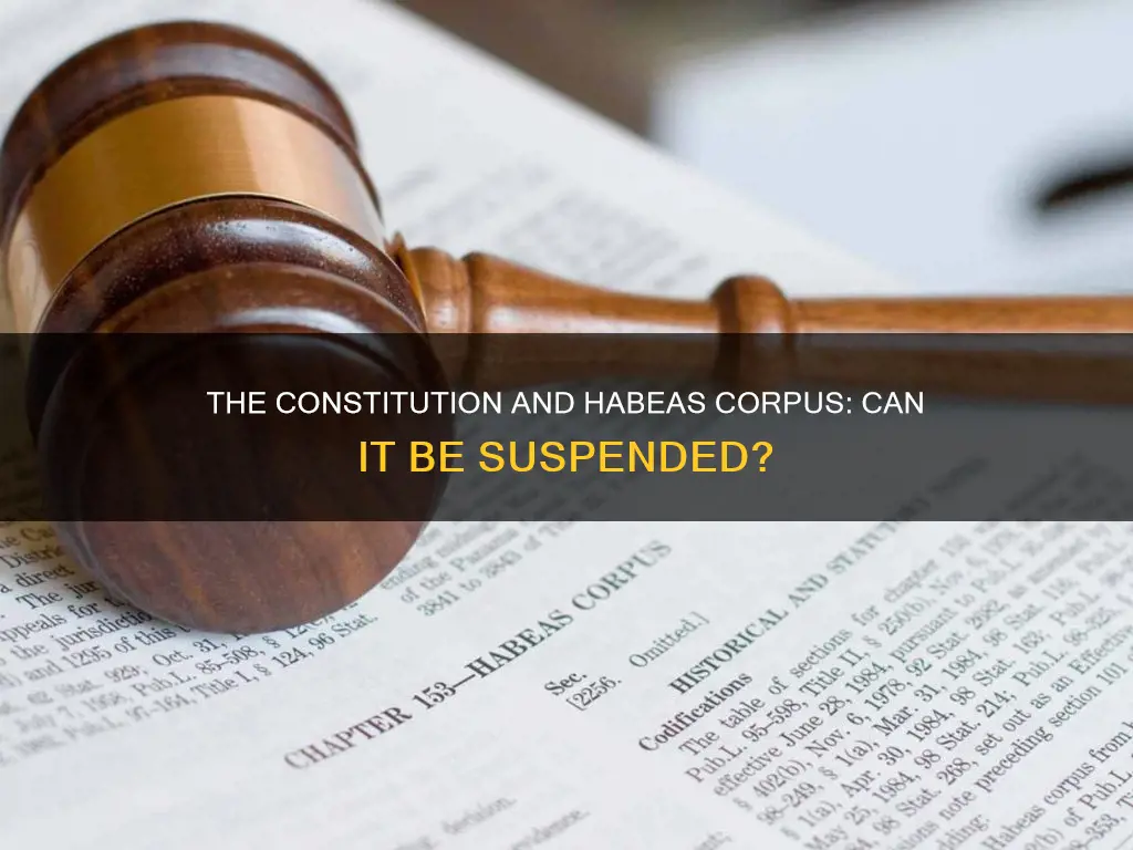 does the constitution allow for suspension of habeas corpus