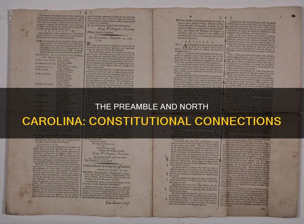does the constitution have a preamble from north carolina