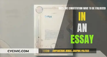 When to Italicize "Constitution" in Essays