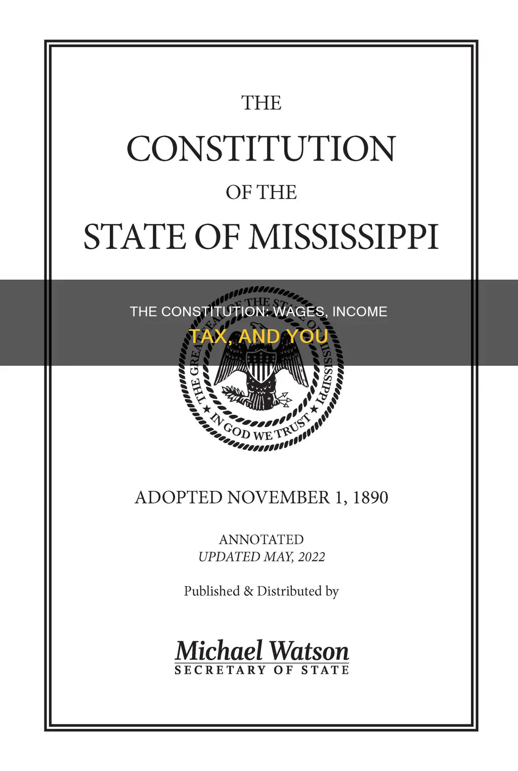 does the constitution mention wages and income tax