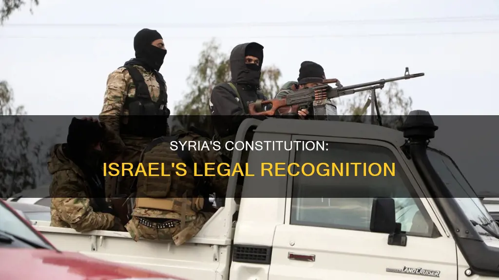 does the constitution of syria refer to israel