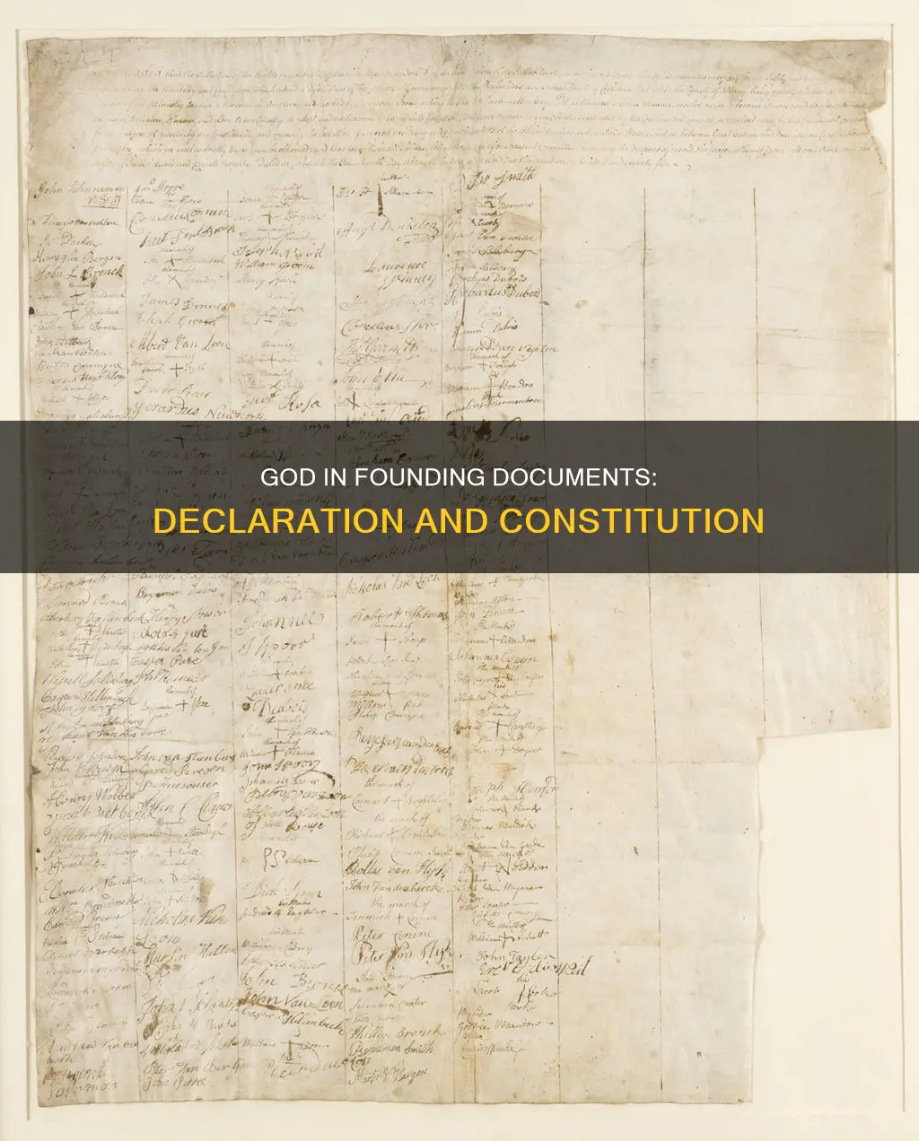 does the constitution or declaration of independence mention god