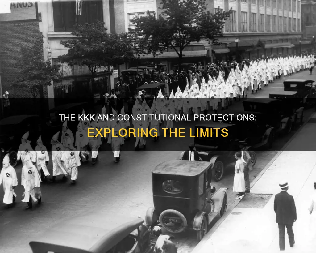 does the constitution protect the kkk