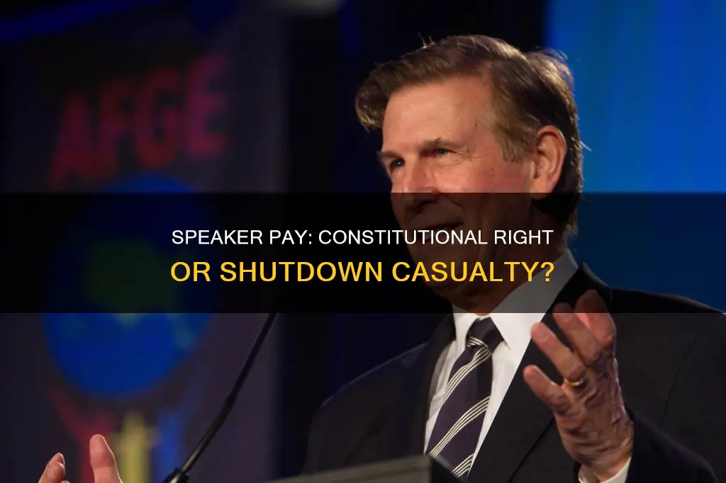 does the constitution protect the speakers pay during shutdown