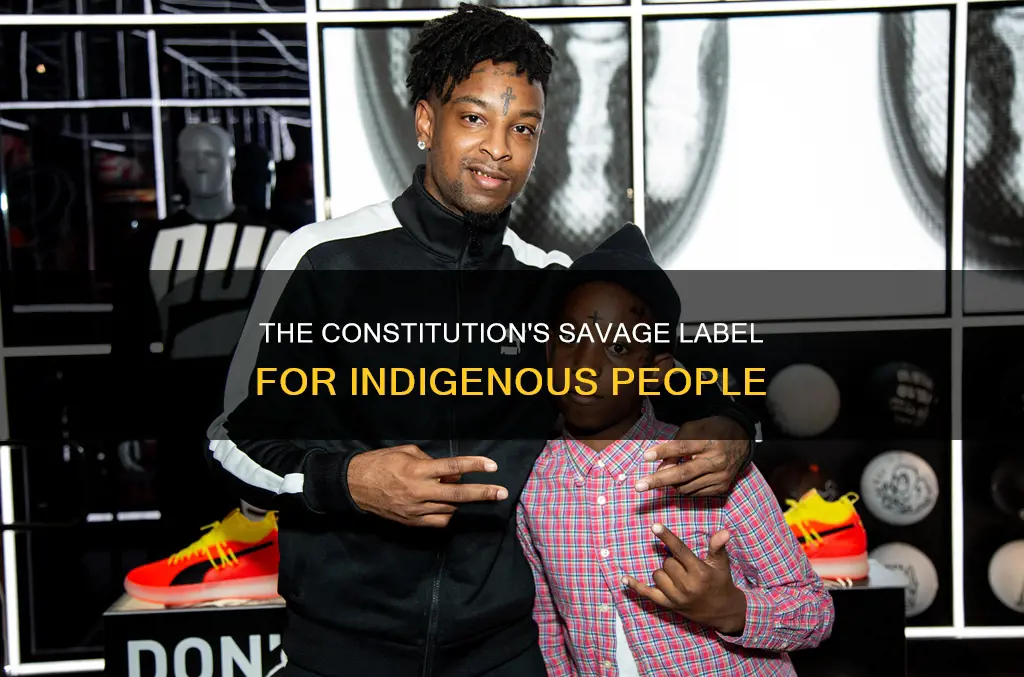 does the constitution refer to indians as savages