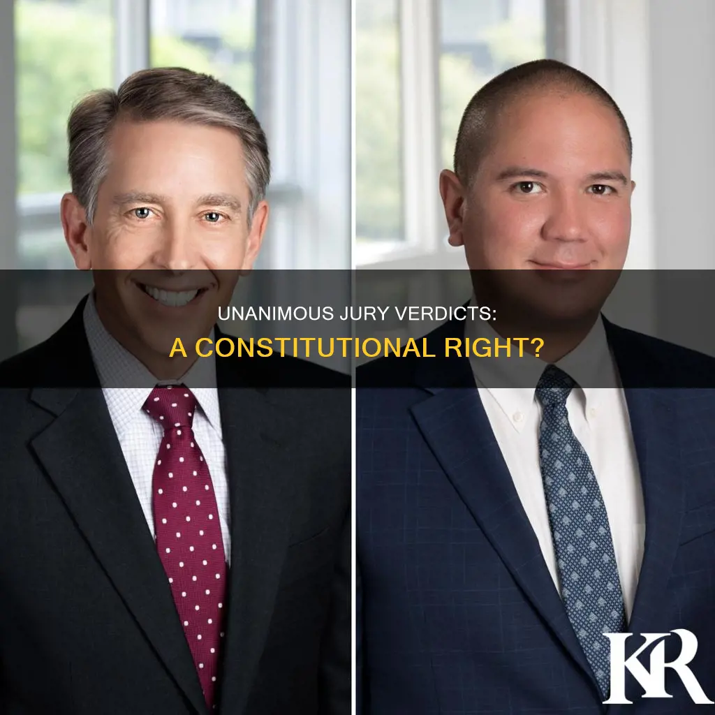 does the constitution require unanimous jury verdicts in criminal cases