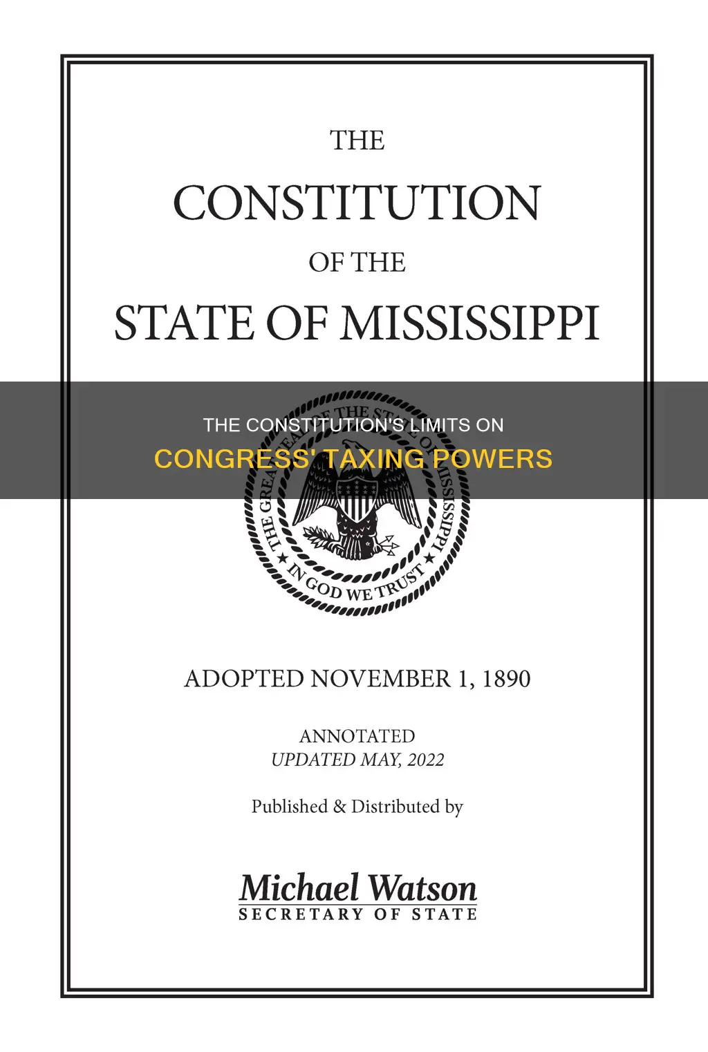 does the constitution restrictions congress ability to tax
