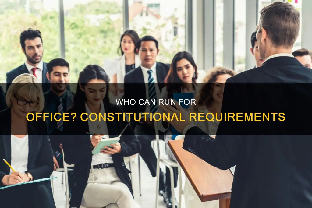 does the constitution specify requirements to run for office