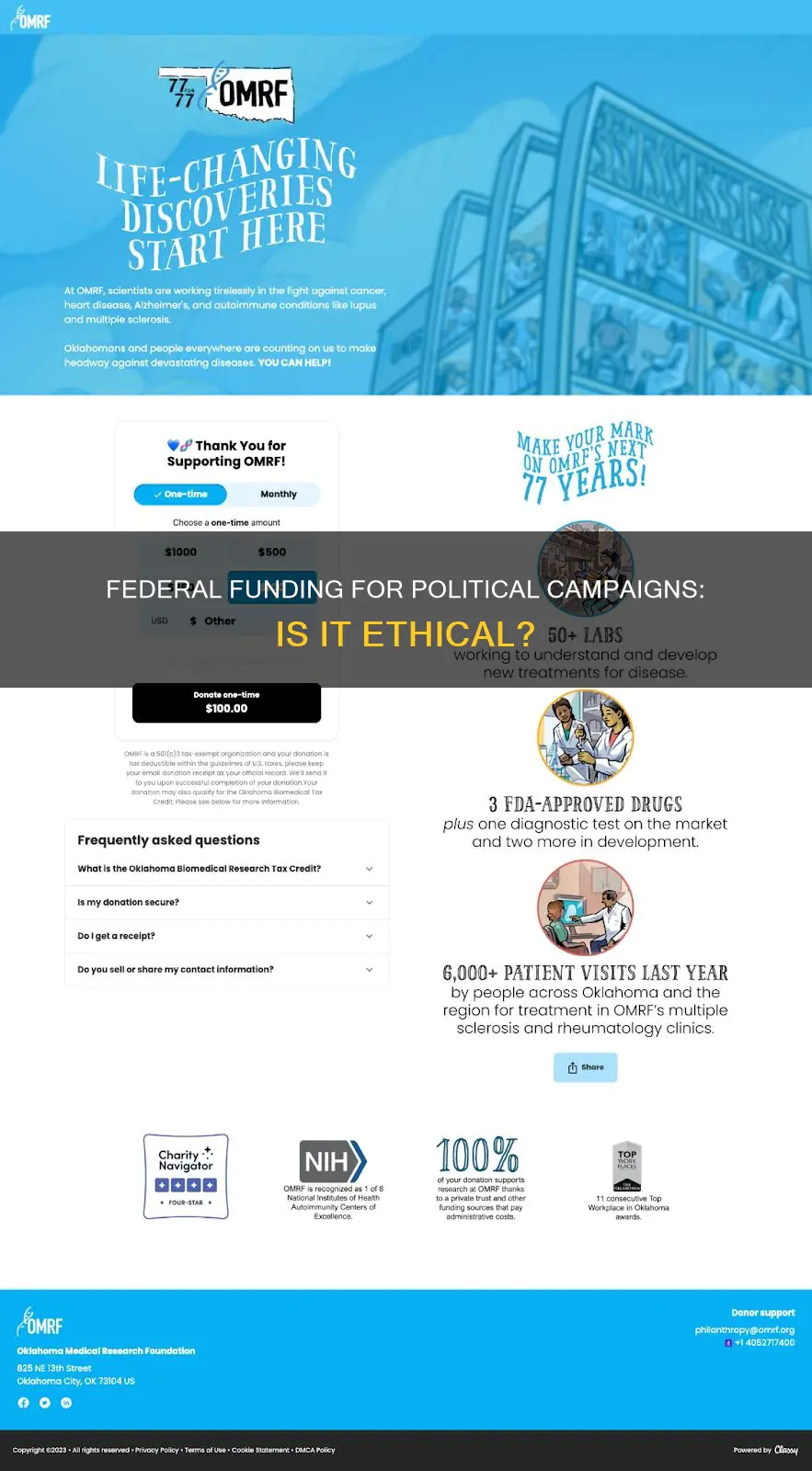 does the federal government provide funding for political campaigns