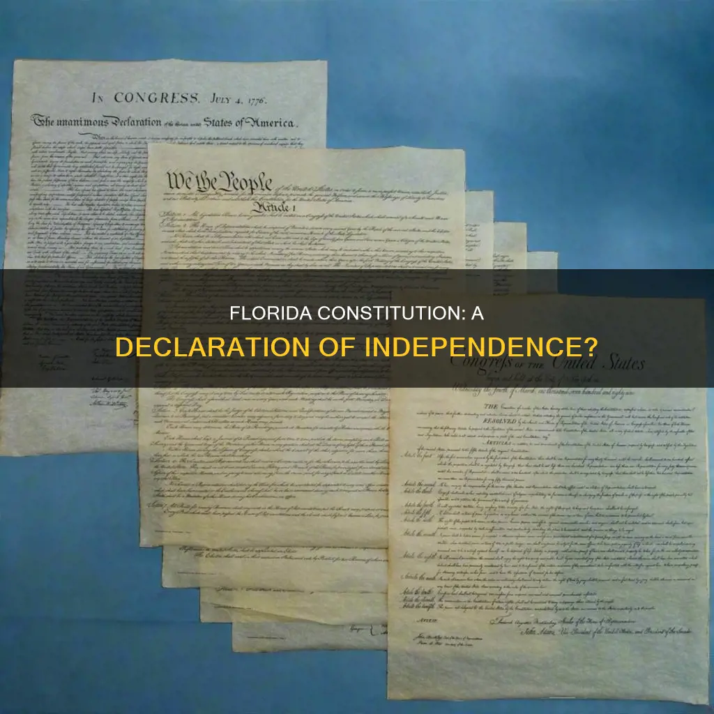 does the florida constitution have a declaration of independence