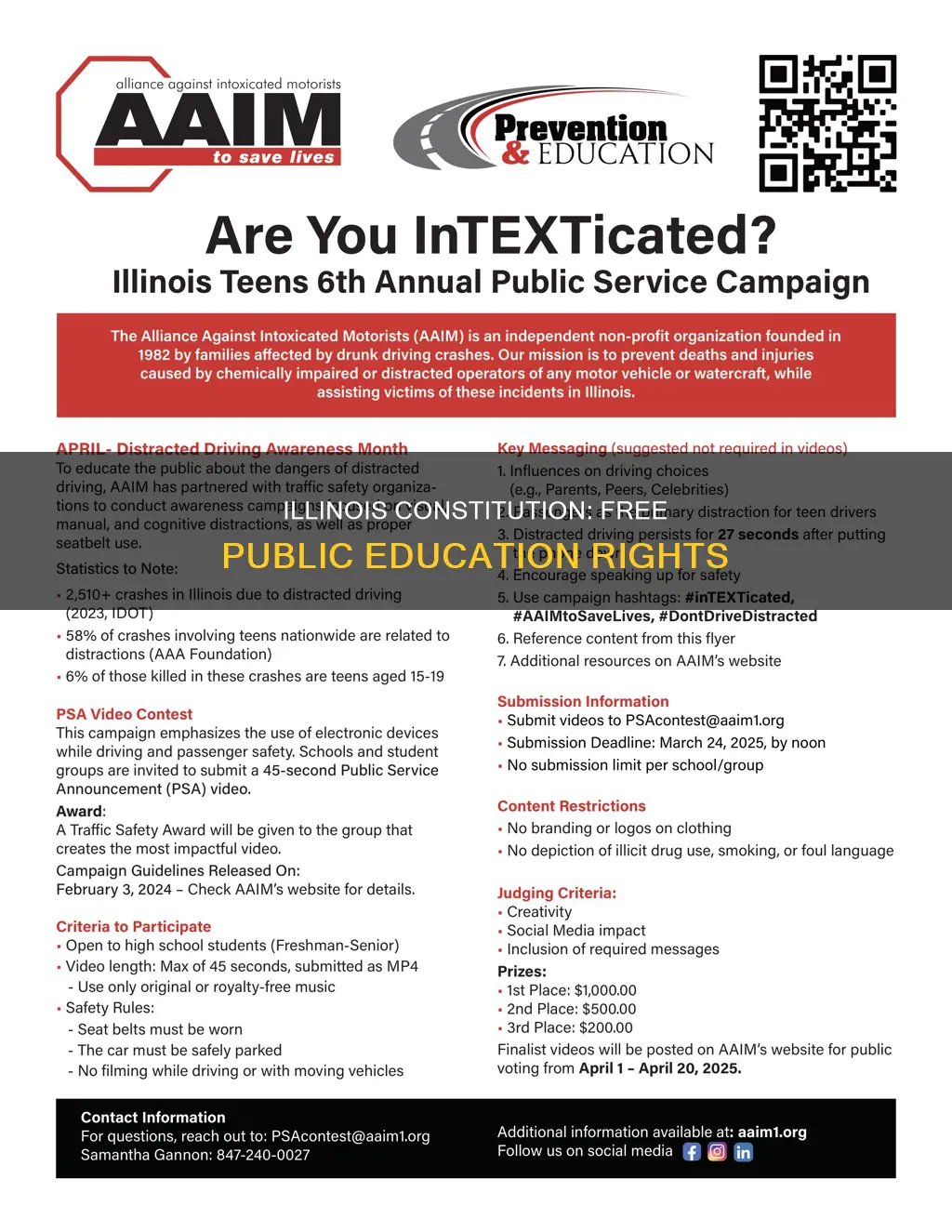 does the illinois constitution guarantee free public education