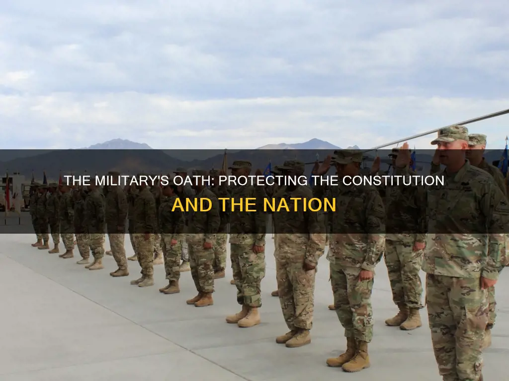 does the military protect the constitution