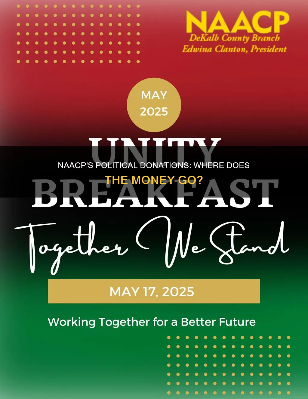 does the naacp donate money to political campaigns