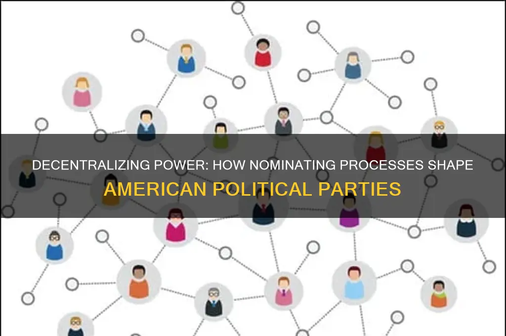 does the nominating process decentralize american political parties