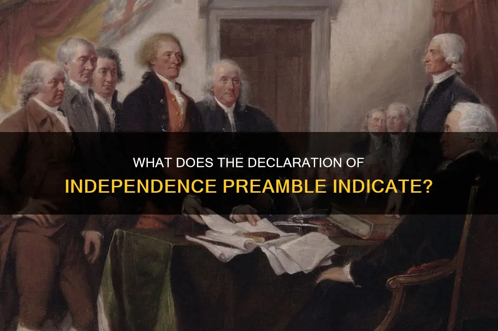 does the preamble to the declaration of independence indicate