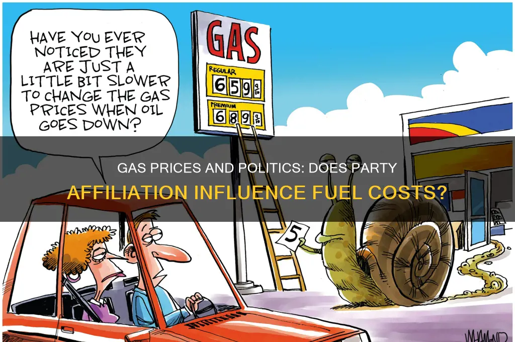 does the price of gas increase by political party
