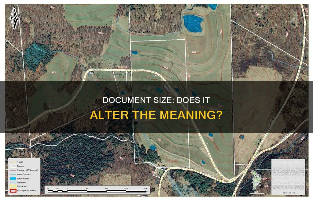 does the size of a document constitute alteration