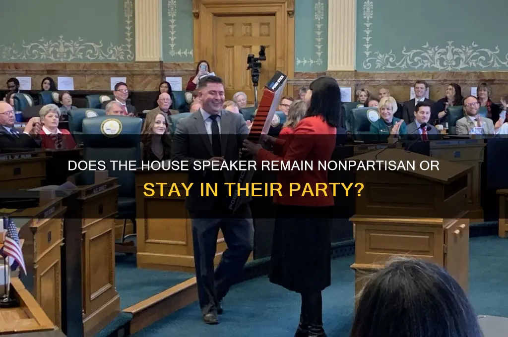 does the speaker of the house leave its political party