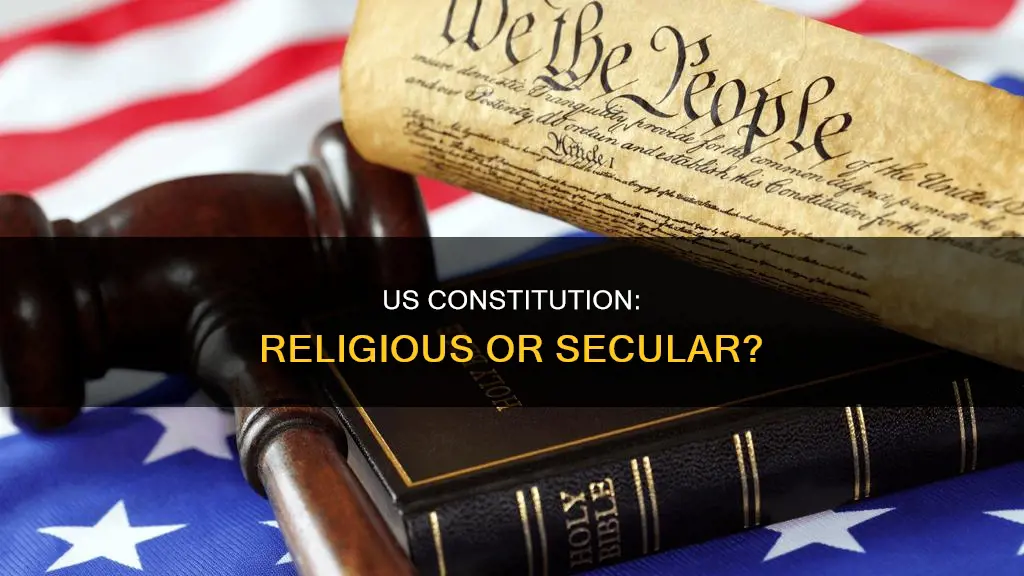does the us constitution mention teligion god or church