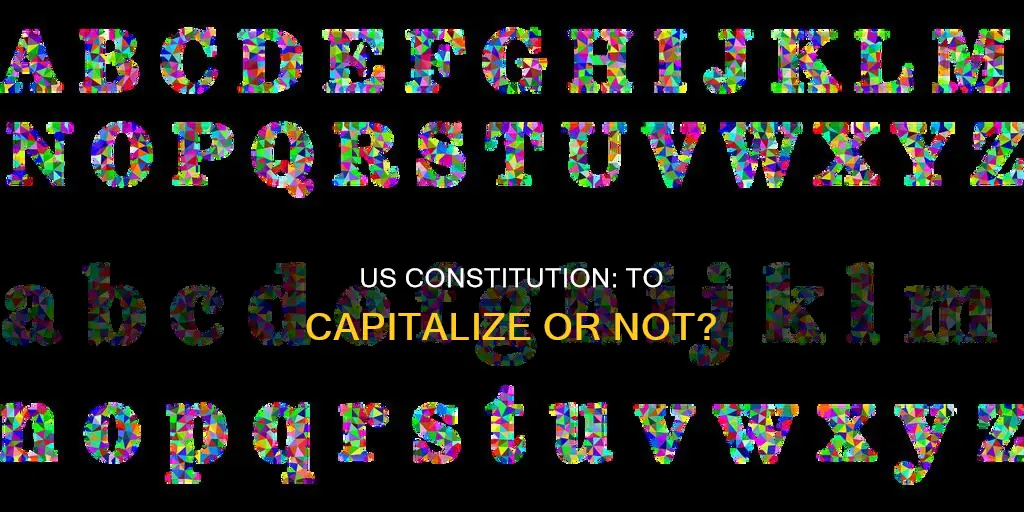 does the us constitution need to be capitalized