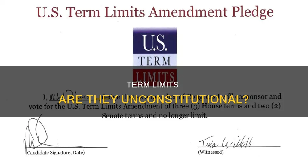 does the us constitution prohibit term limits on congress members